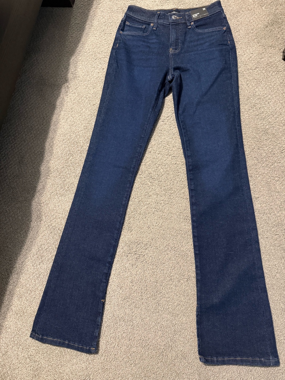 Express Women's Straight Leg Jeans in Deep Indigo